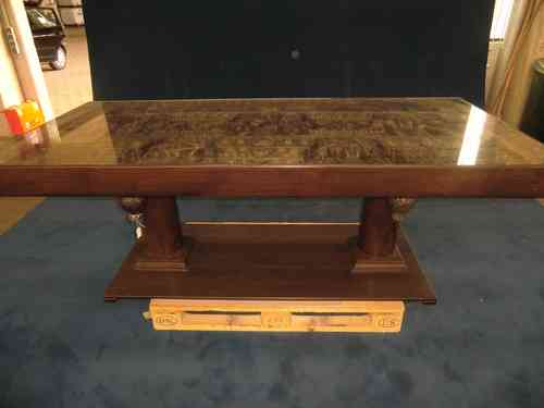 grosser Indischer Tisch umfangreiche handgeschnitzte Verzierungen ca L 207cm B 102cm H 75cm